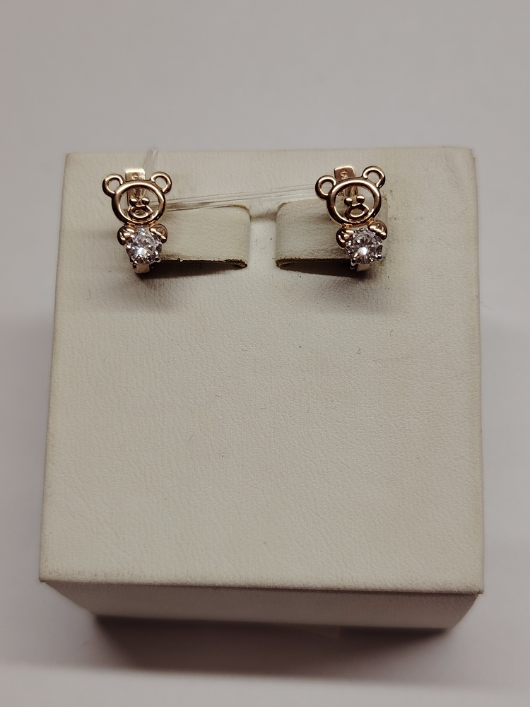 029201 СЕРЬГИ С КАМНЕМ (Au 585)