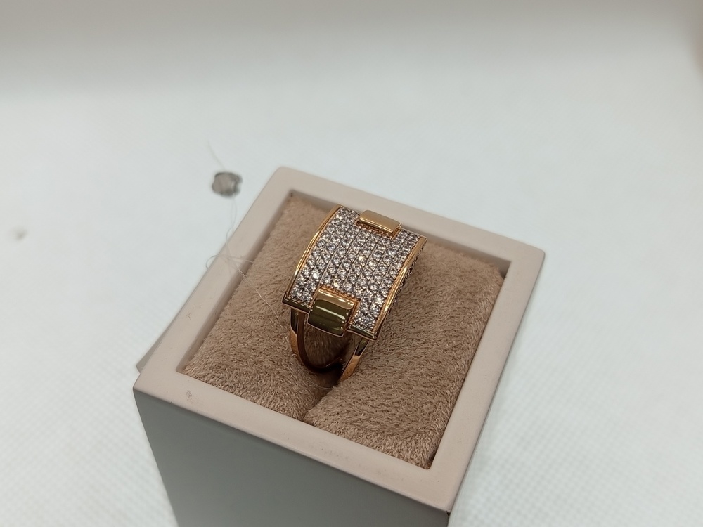 КОЛЬЦО С КАМНЯМИ (Au 585)