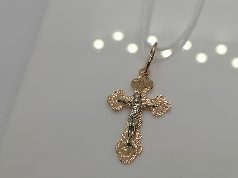 ПОДКБК585 ПОДВЕСКА КРЕСТ БЕЗ КАМНЯ (Au 585)