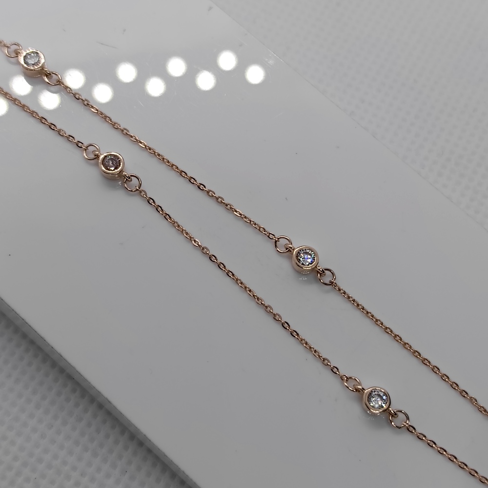 БРАСЛЕТ НА НОГУ с камнями (Au 585)