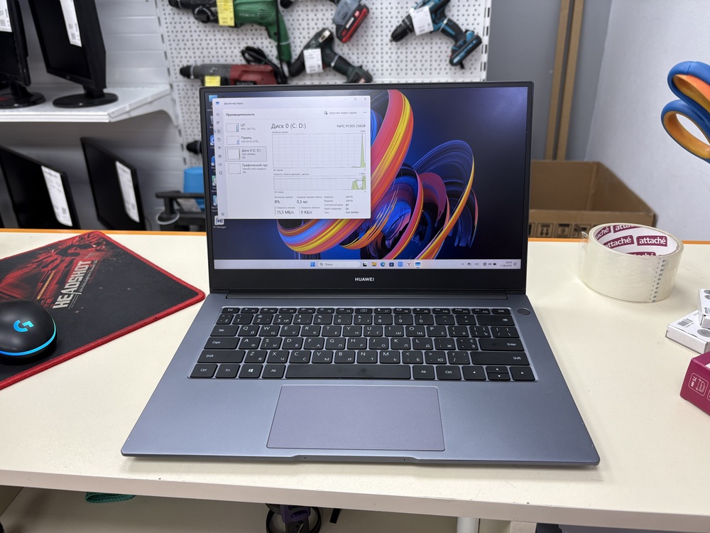 Ноутбук Huawei; Core i3-10110U, Intel UHD Graphics, 8 Гб, 256 Гб, Нет