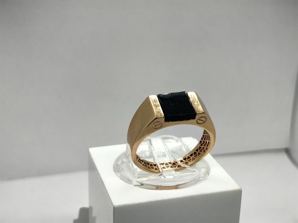 КОЛЬЦО ПЕЧАТКА оникс (Au 585)