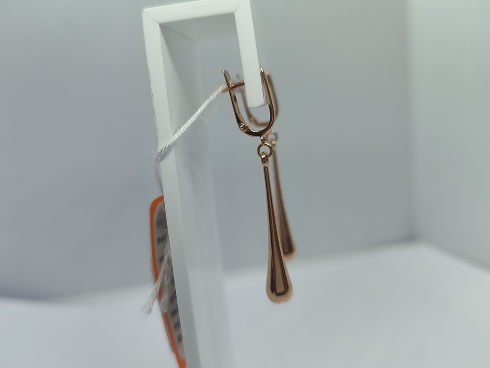 СЕРЬГИ БЕЗ КАМНЯ (Au 585)