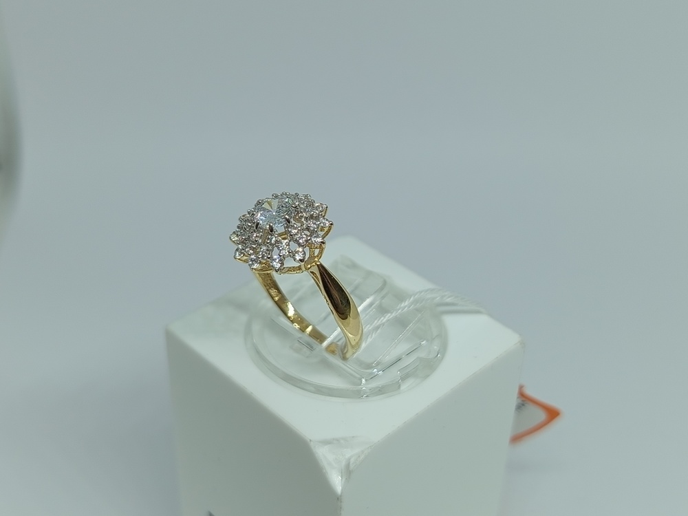 КОЛЬЦО С КАМНЯМИ (Au 585)