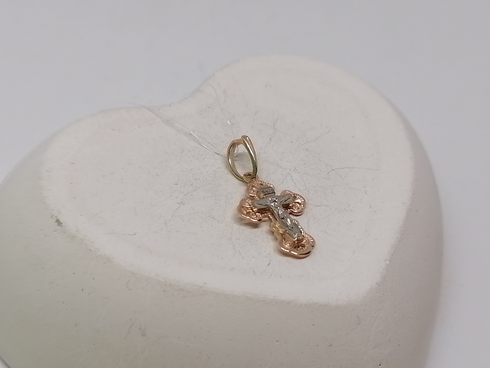 ПОДВЕСКА КРЕСТ без камня (Au 585)