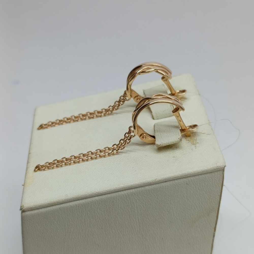 СЕРЬГИ БЕЗ КАМНЯ (Au 585)