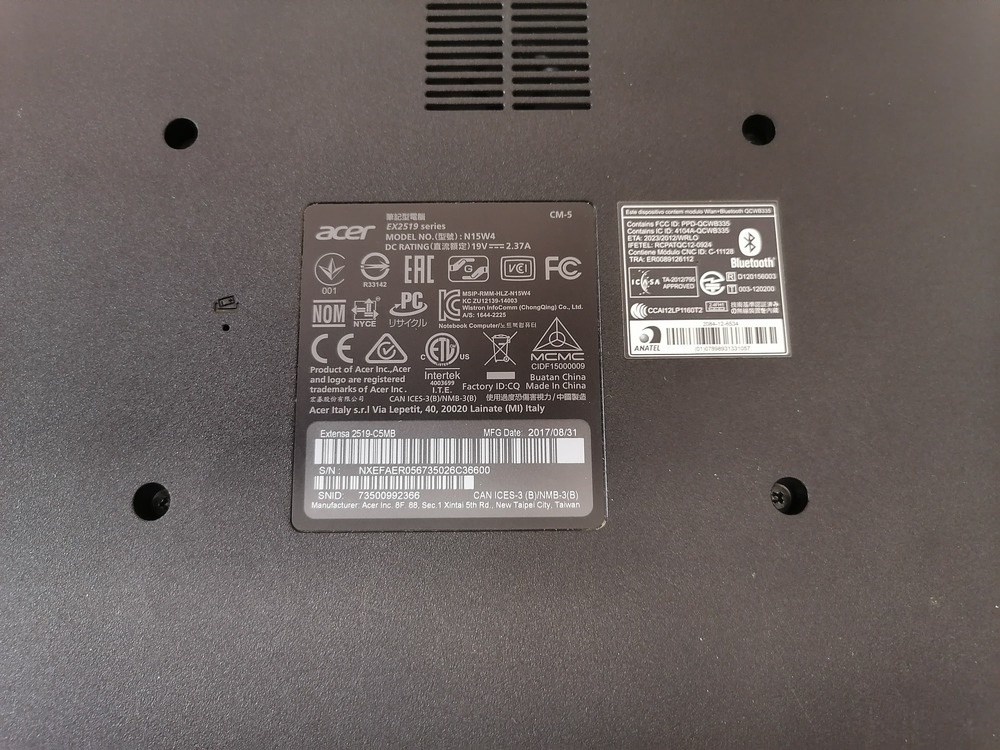 Ноутбук Acer 1; Celeron N3060, HD Graphics, 4 Гб, Нет, 500 Гб