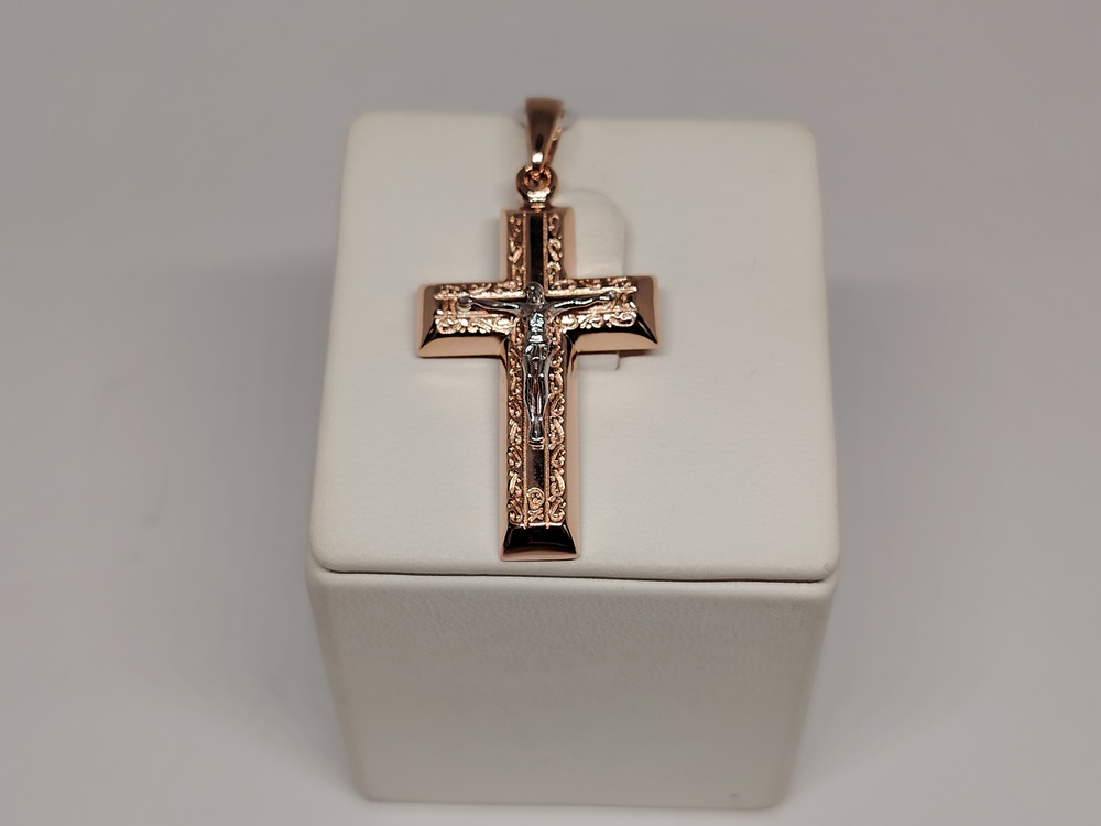 ПОДКБК585 ПОДВЕСКА КРЕСТ БЕЗ КАМНЯ (Au 585)