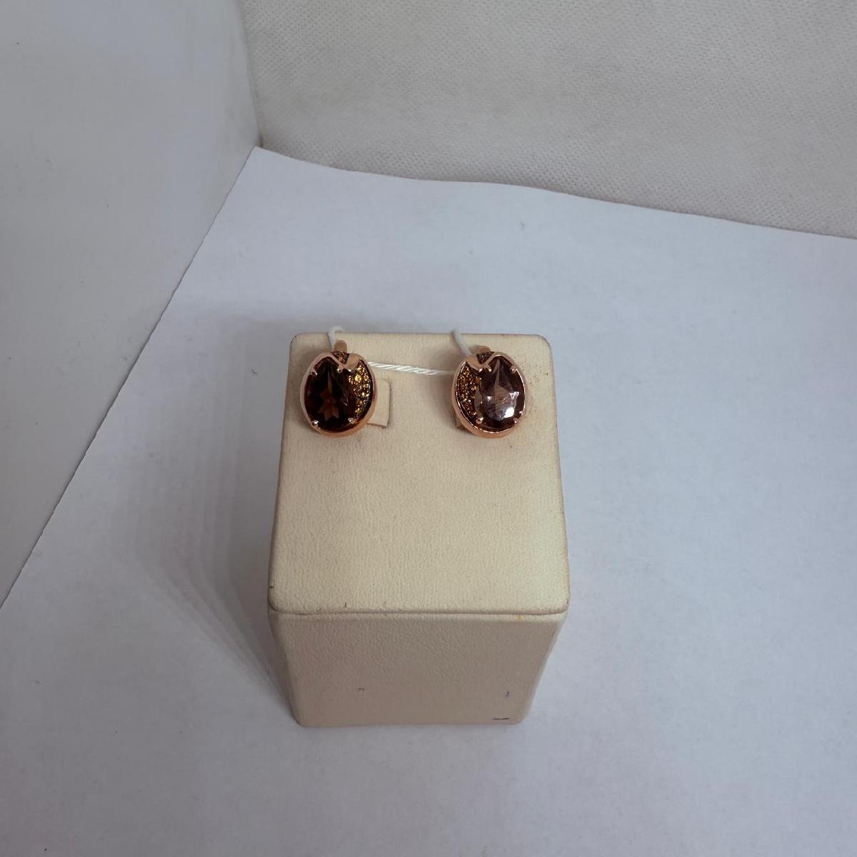 СКМИ585 СЕРЬГИ С КАМНЯМИ (Au 585)