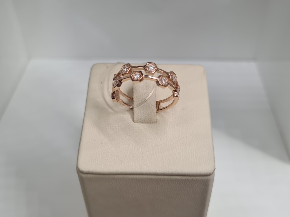 КОЛЬЦО С КАМНЯМИ (Au 585)