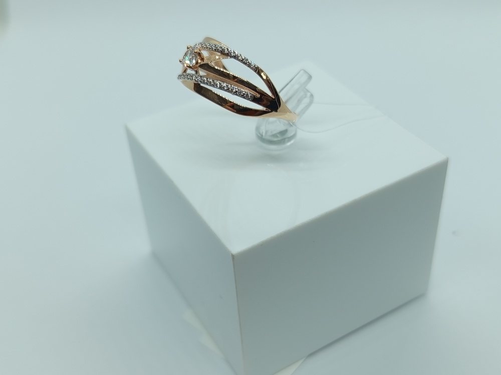 КОЛЬЦО С КАМНЯМИ (Au 585)