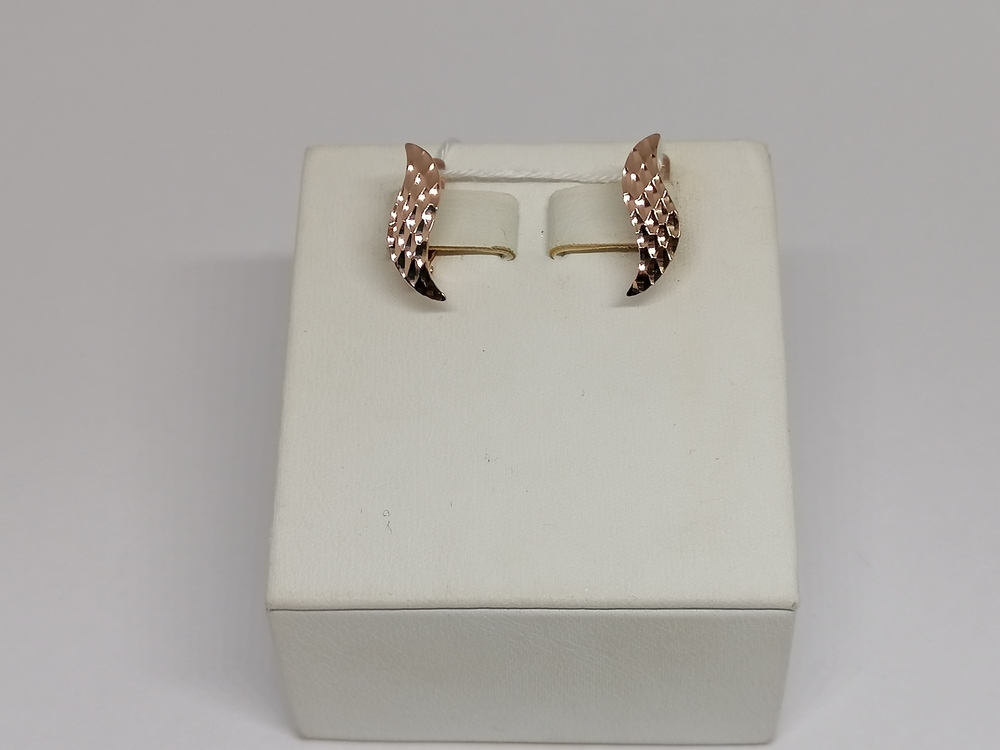 СБКМ585 СЕРЬГИ БЕЗ КАМНЯ (Au 585)