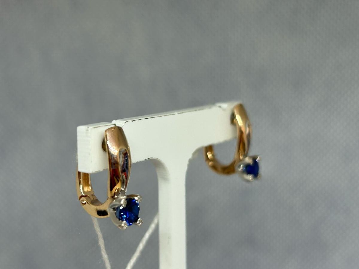 СКМИ585 СЕРЬГИ С КАМНЯМИ (Au 585)