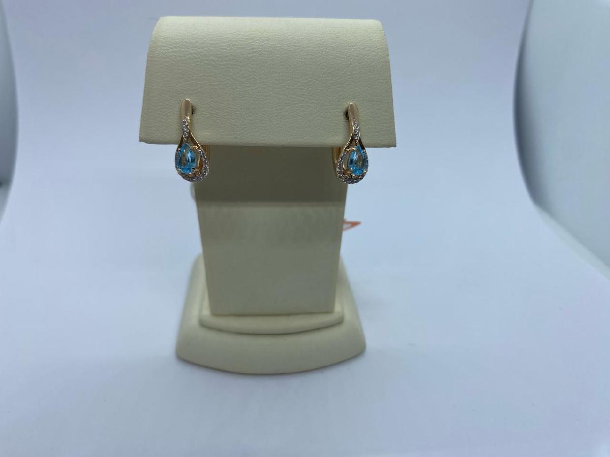 СКМИ585 СЕРЬГИ С КАМНЯМИ (Au 585)