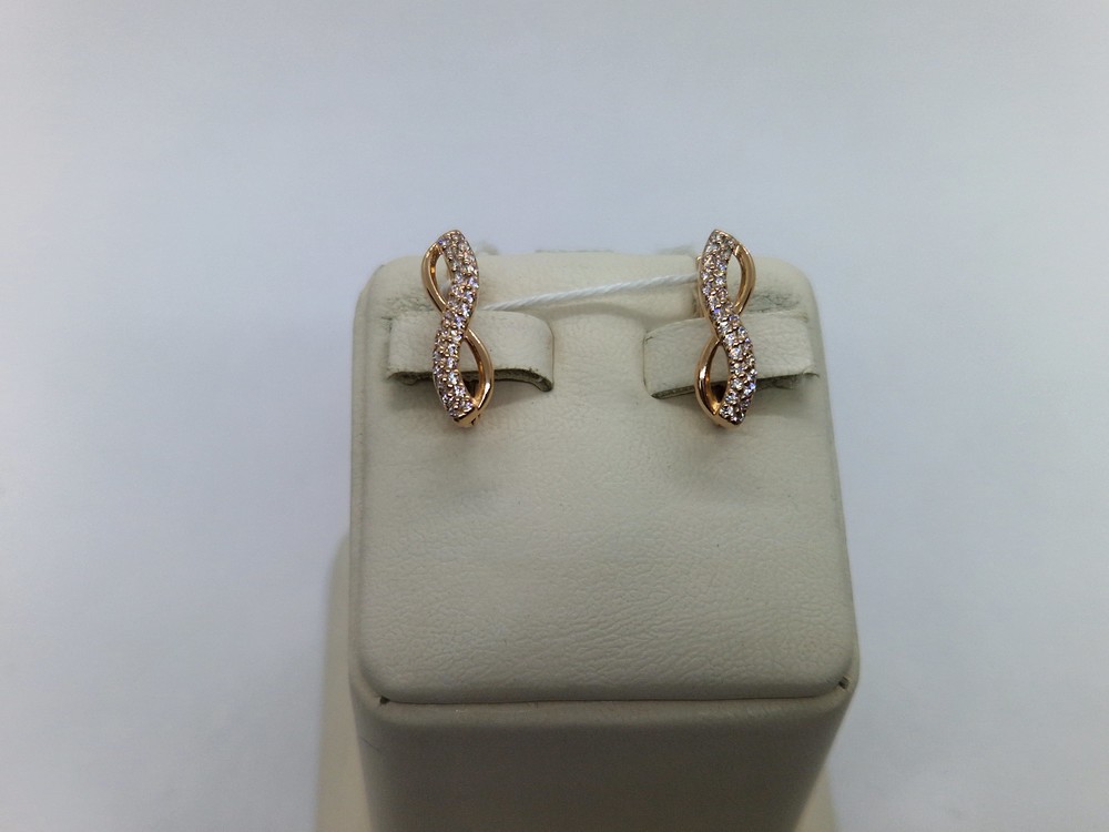 СКМИ585 СЕРЬГИ С КАМНЯМИ (Au 585)