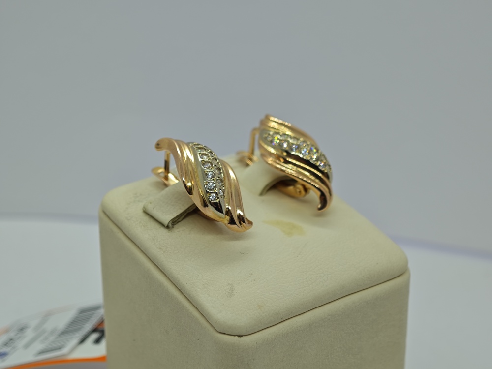 СКМИ585 СЕРЬГИ С КАМНЯМИ (Au 585)
