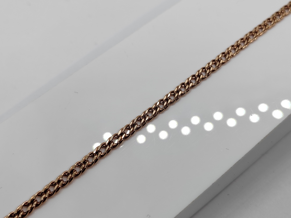 БРАСЛЕТ ПУСТОТЕЛЫЙ Ромб двойной Au 585