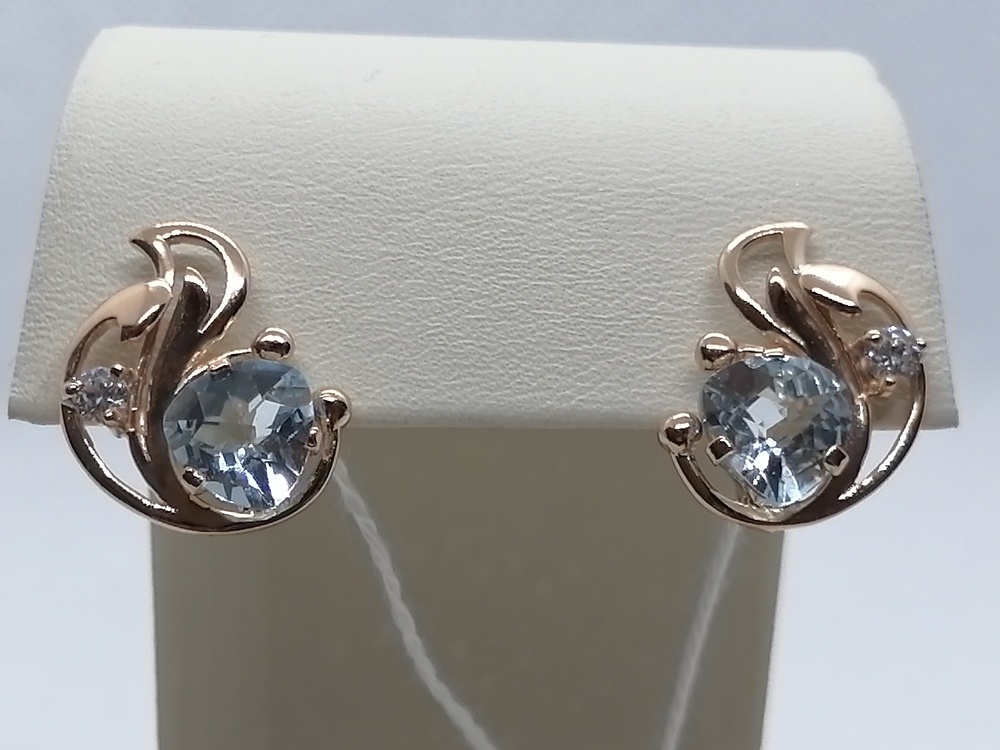 СЕРЬГИ С КАМНЯМИ (Au 585)