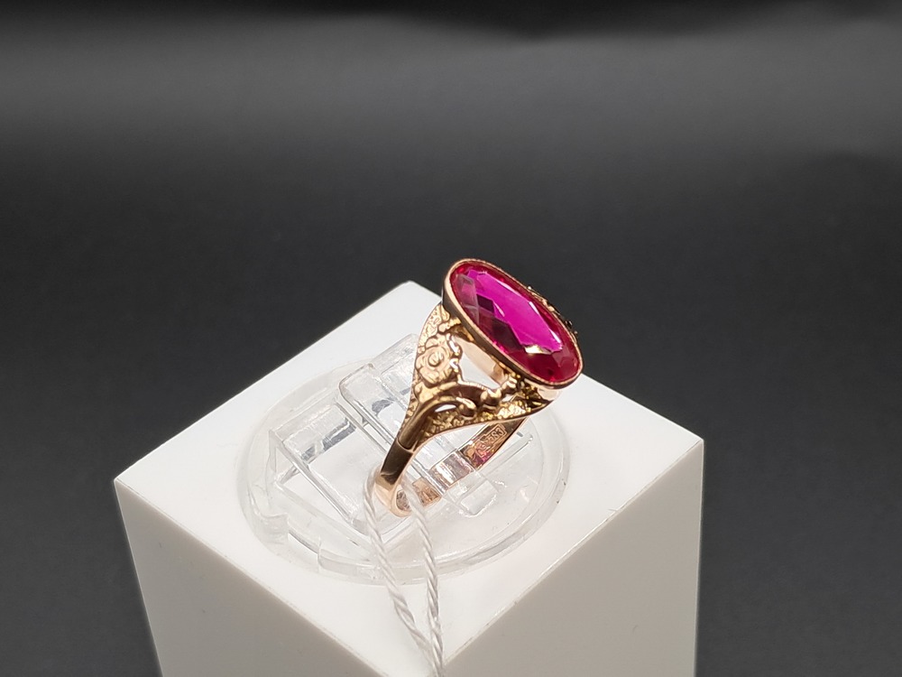 КОЛКМ583 КОЛЬЦО С КАМНЕМ (Au 583)