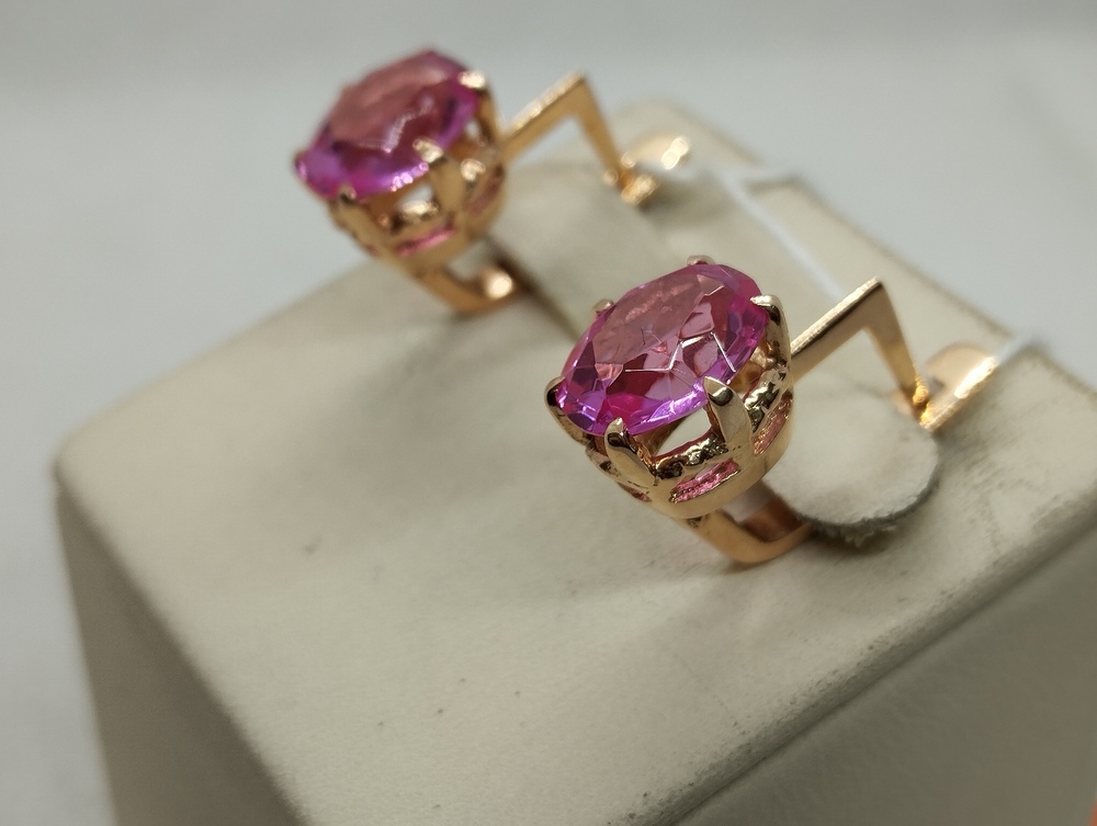 СЕРЬГИ С КАМНЕМ (Au 583)