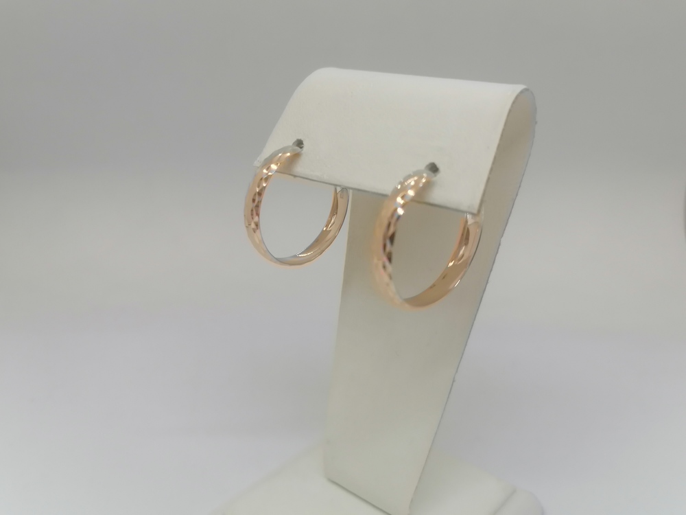 СЕРЬГИ КОНГО Рифленые (Au 585)