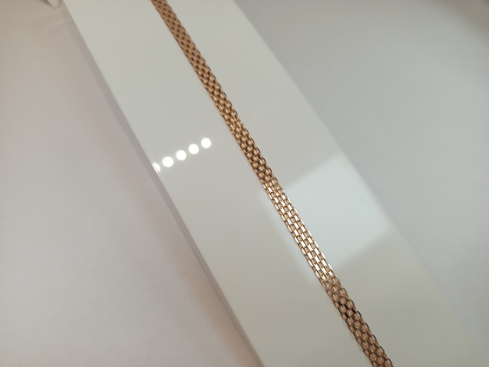 БРАСЛЕТ ПОЛНОВЕСНЫЙ Бисмарк машинный (Au 585)