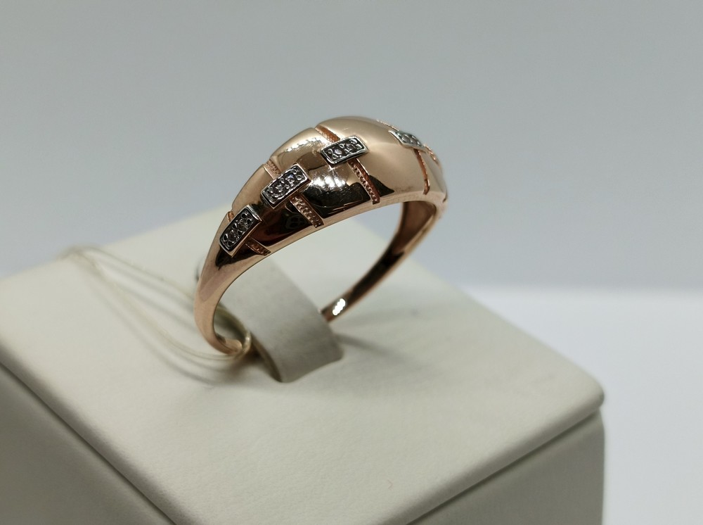 01-7362 КОЛЬЦО С КАМНЯМИ (Au 585)