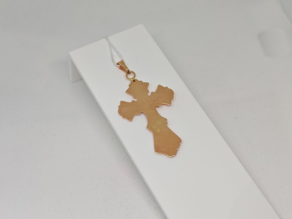 ПОДКБК585 ПОДВЕСКА КРЕСТ БЕЗ КАМНЯ (Au 585)