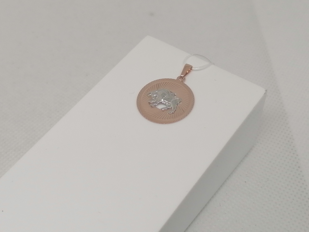032326 ПОДВЕСКА ЗНАК ЗОДИАКА ТЕЛЕЦ (Au 585)