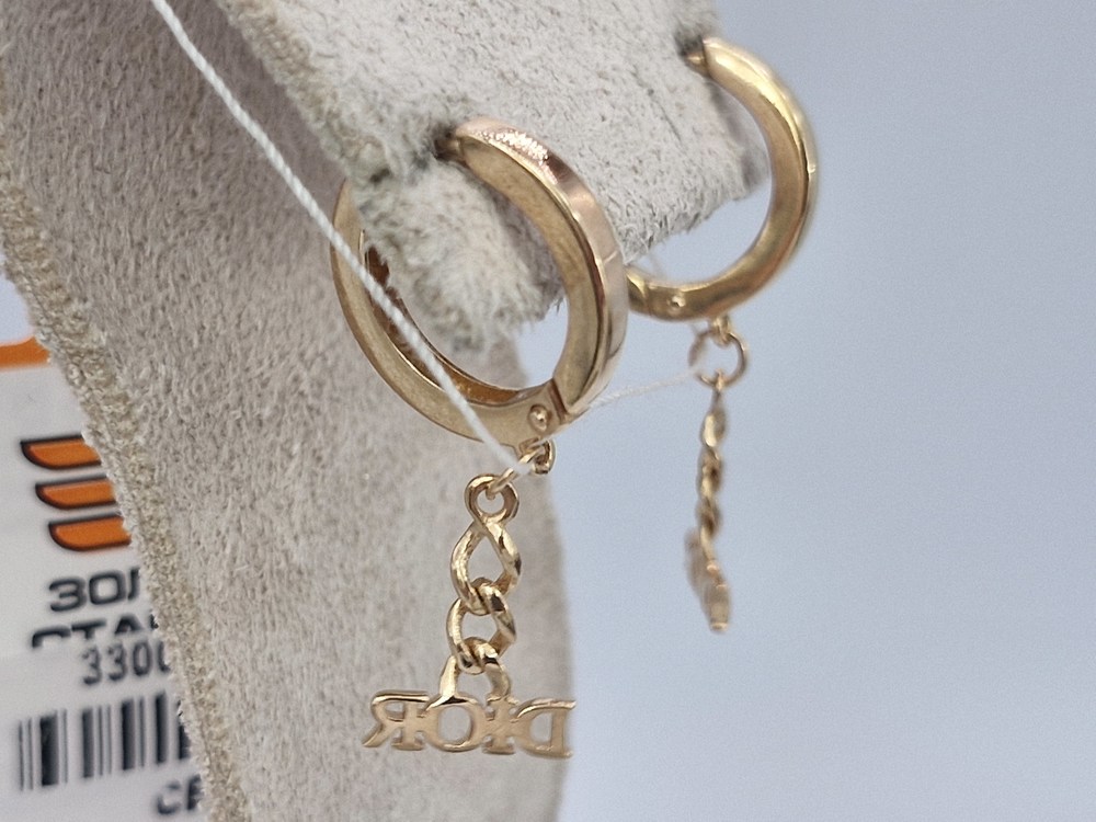 СБКМ585 СЕРЬГИ БЕЗ КАМНЯ (Au 585)