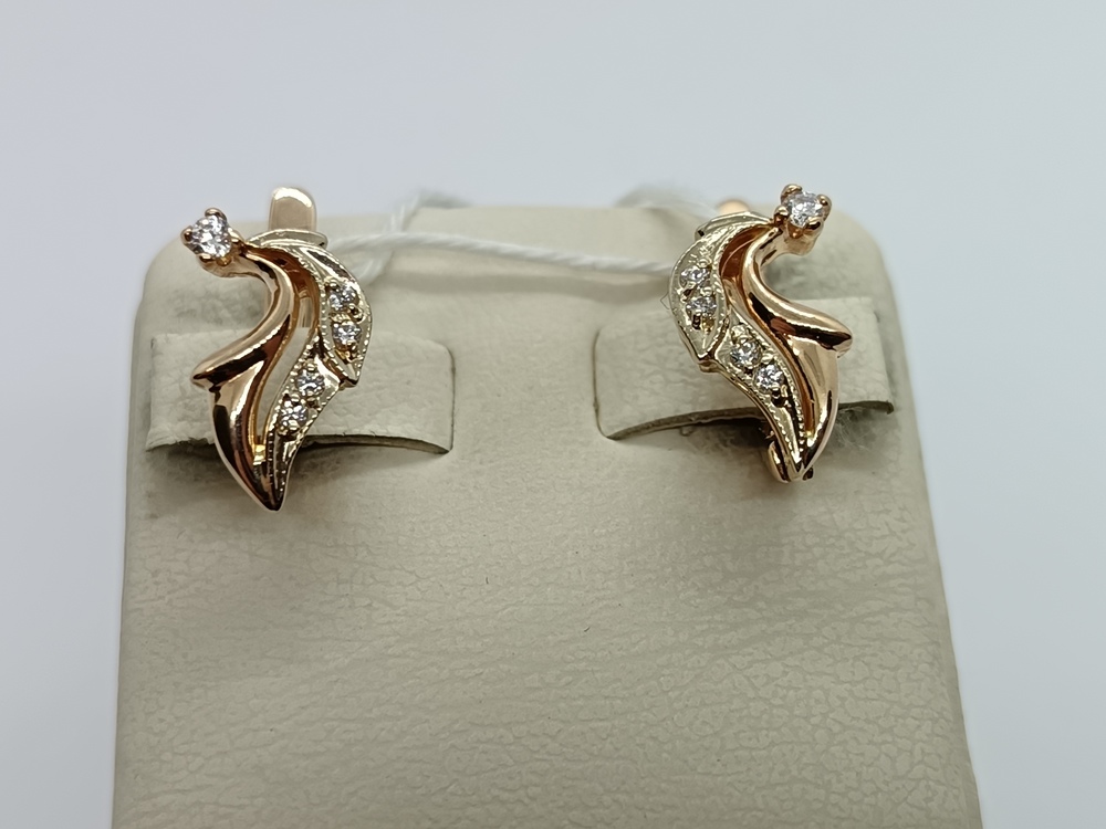 СКМИ585 СЕРЬГИ С КАМНЯМИ (Au 585)