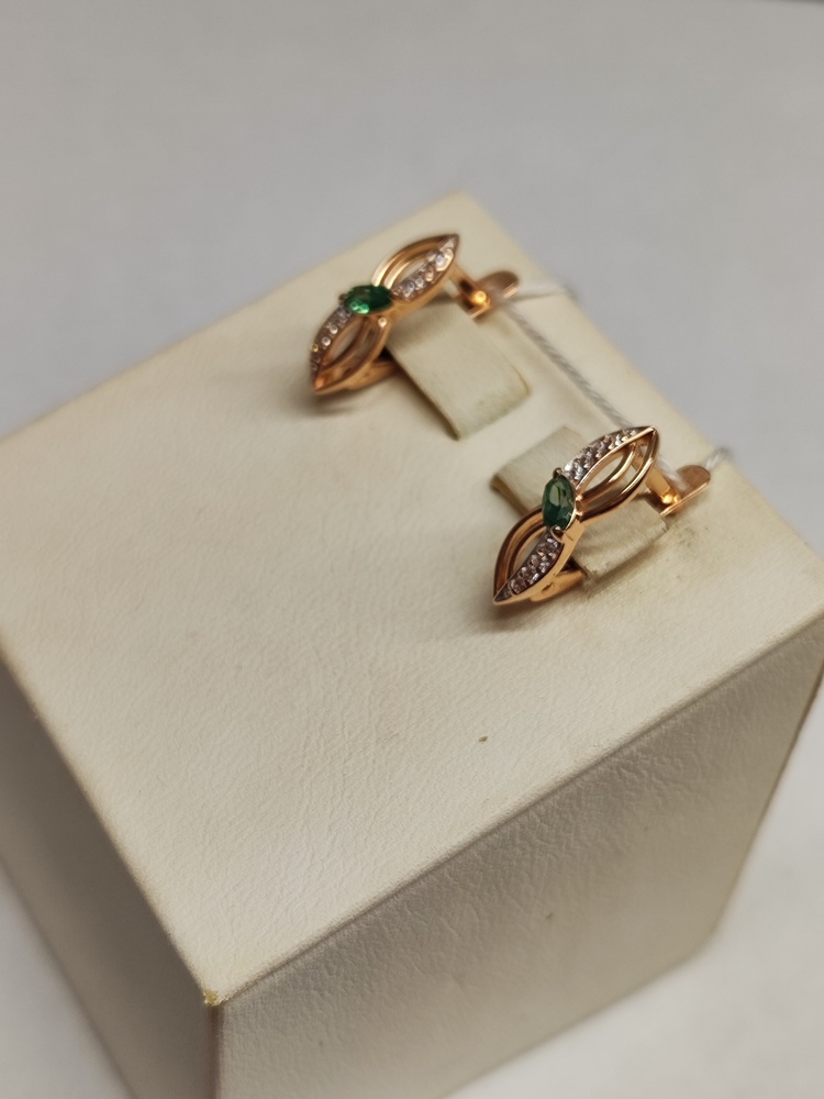 СКМИ585 СЕРЬГИ С КАМНЯМИ (Au 585)