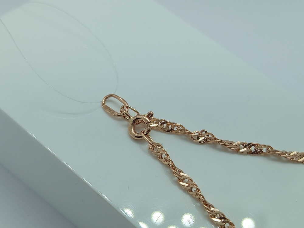 ЦЕПЬ ПУСТОТЕЛАЯ Сингапур (Au 585)