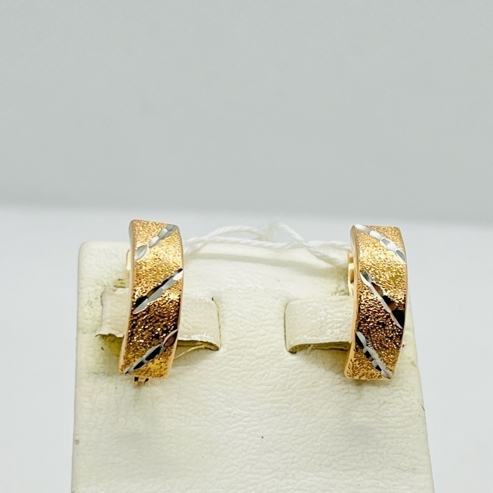 СБКМ585 СЕРЬГИ БЕЗ КАМНЯ (Au 585)