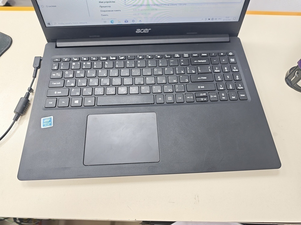 Ноутбук Acer; Pentium N5000, Intel UHD Graphics 605, 4 Гб, 250 Гб, Нет