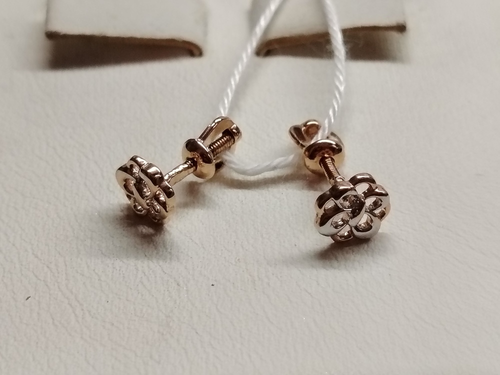 СПУС585 СЕРЬГИ ПУСЕТЫ (Au 585)