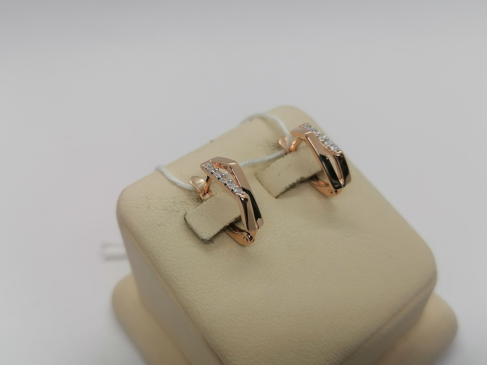 СКМИ585 СЕРЬГИ С КАМНЯМИ (Au 585)