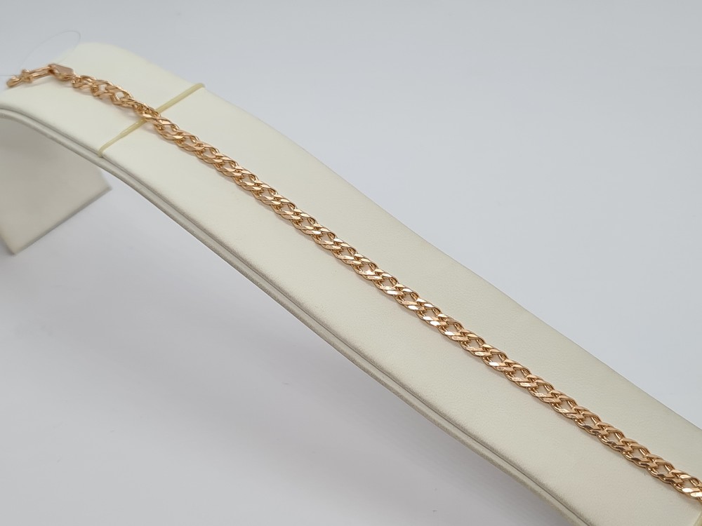 7070154-18 БРАСЛЕТ ПОЛНОВЕСНЫЙ Ромб двойной (Au 585)