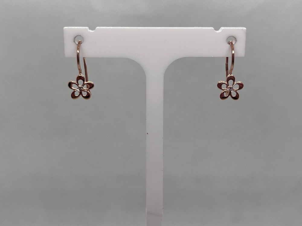 СКМ585 СЕРЬГИ С КАМНЕМ (Au 585)