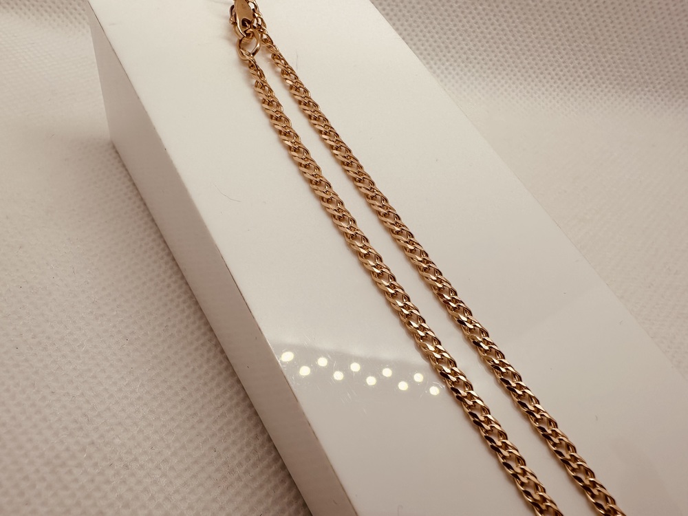 ЦЕПЬ ПОЛНОВЕСНАЯ Ромб двойной (Au 585)