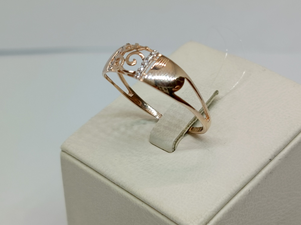 КОЛЬЦО С КАМНЯМИ (Au 585)