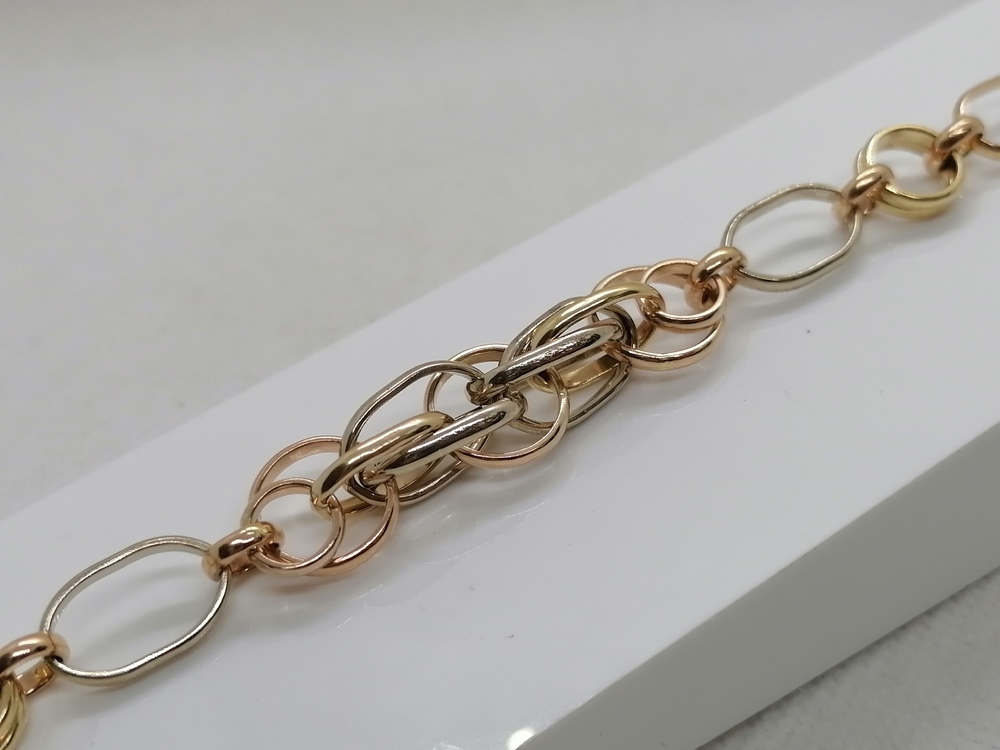 БРАСЛЕТ ПОЛНОВЕСНЫЙ Фантазия Au 585 БРАСЛЕТ ПОЛНОВЕСНЫЙ Фантазия Au 585