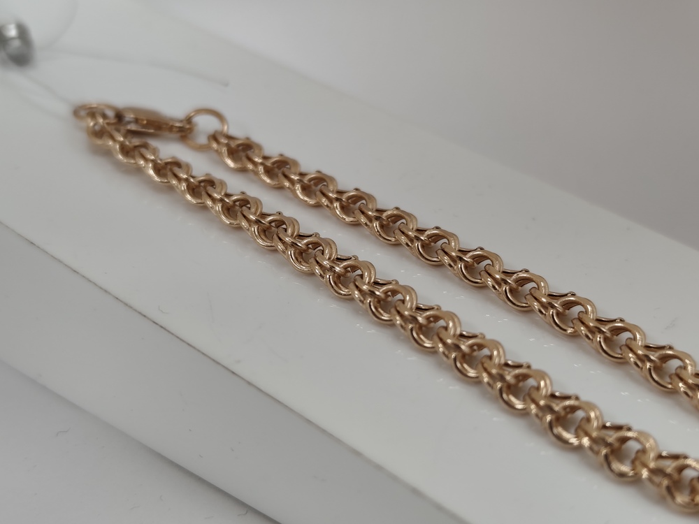 БРАСЛЕТ ПУСТОТЕЛЫЙ Бисмарк (Au 585)