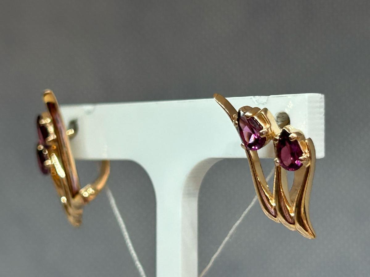 СКМИ585 СЕРЬГИ С КАМНЯМИ (Au 585)