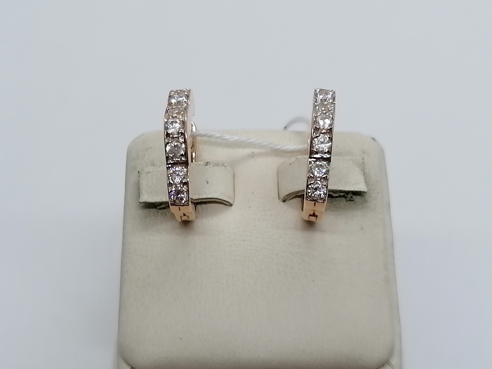СКМИ585 СЕРЬГИ С КАМНЯМИ (Au 585)