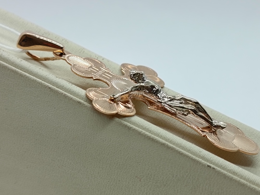 ПОДКБК585 ПОДВЕСКА КРЕСТ БЕЗ КАМНЯ (Au 585)