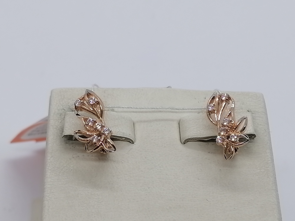 СКМИ585 СЕРЬГИ С КАМНЯМИ (Au 585)