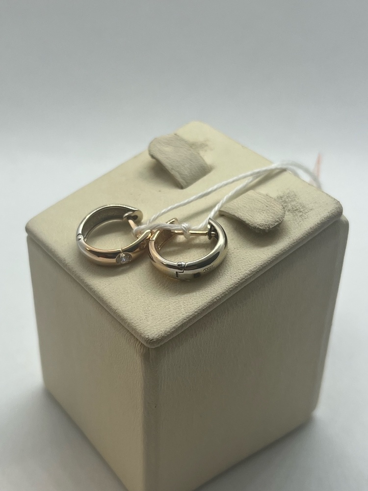 СКМ585 СЕРЬГИ С КАМНЕМ (Au 585)