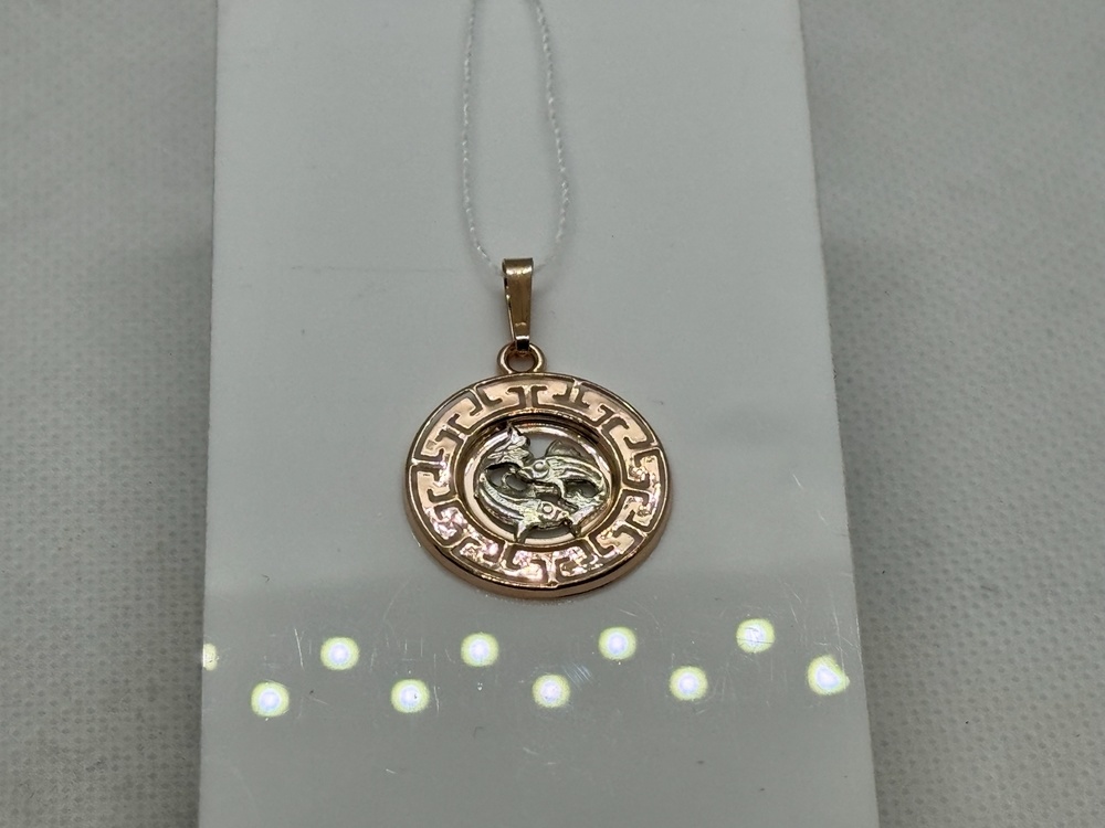 ПОДВЕСКА ЗНАК ЗОДИАКА РЫБЫ (Au 585)