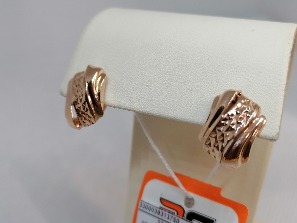 СБКМ585 СЕРЬГИ БЕЗ КАМНЯ (Au 585)